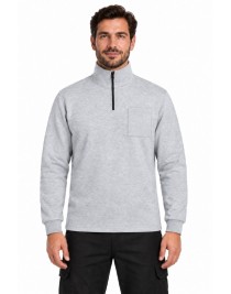 Coverpro WorkCore ZipPro Gri Cepli Erkek İş Sweatshirtü